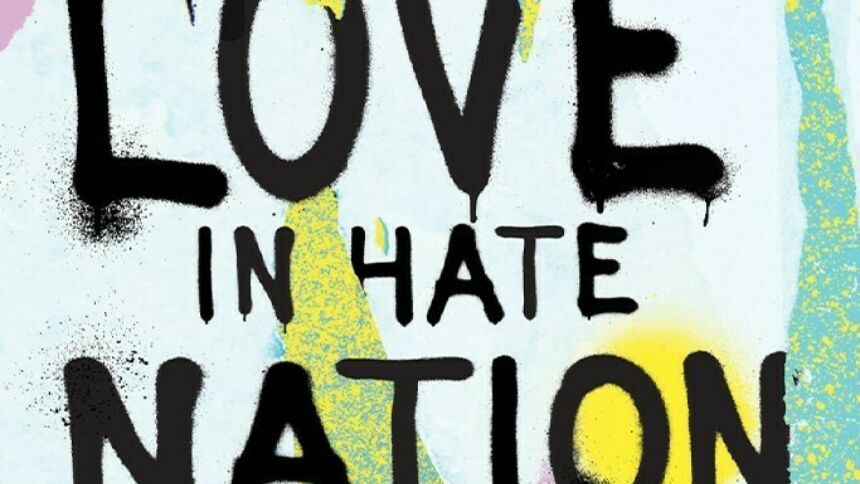 Typographic logo of the play "LOVE IN HATE NATION".