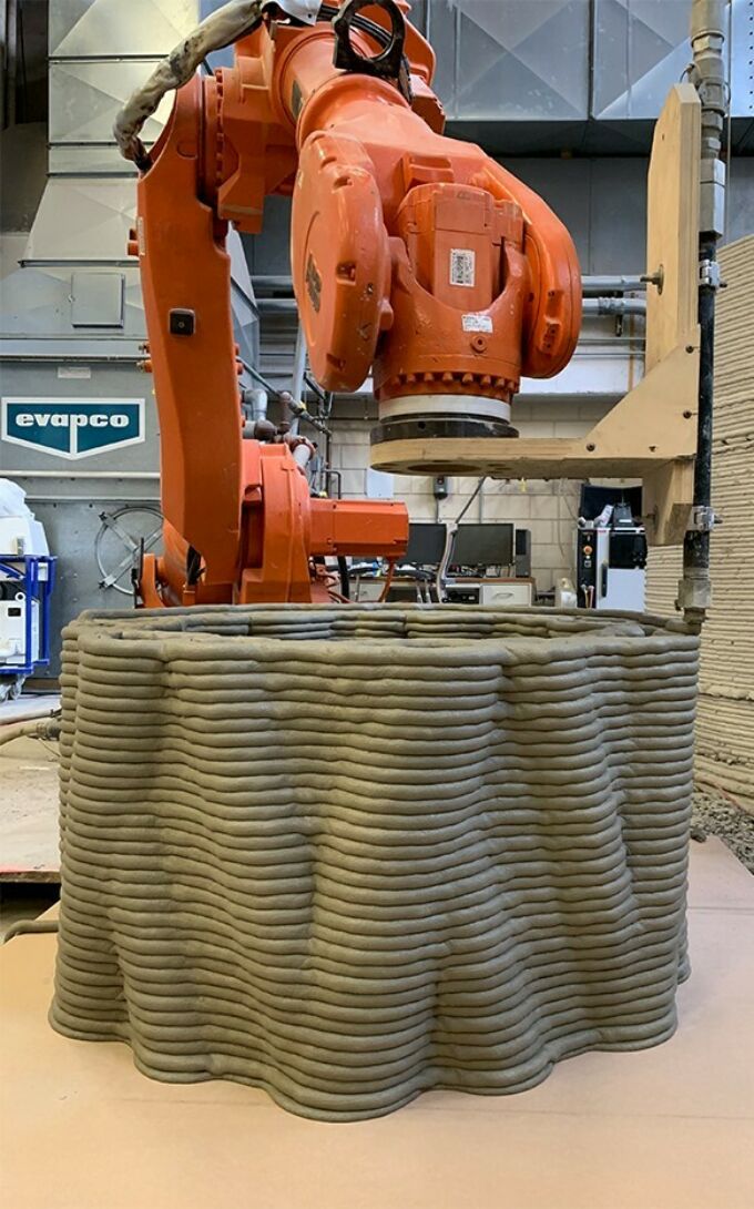 Robotic arm 3D print concrete. Duarte-Nazarian-Marshall-MARCH-Seminar