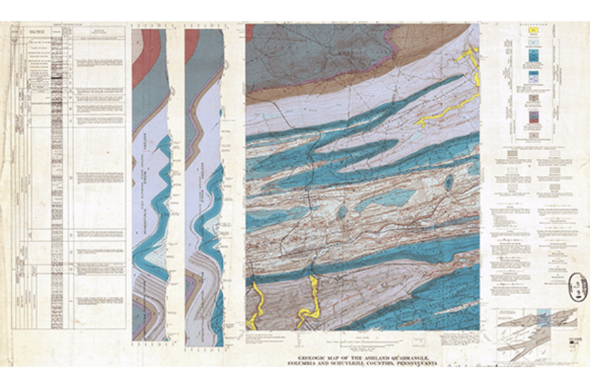 Geological map of the Ashland Quadrangle