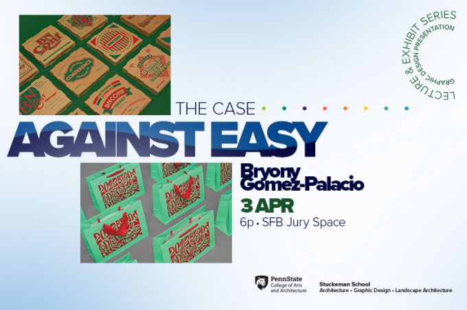 A poster promoting a lecture called "The Case Against Easy"