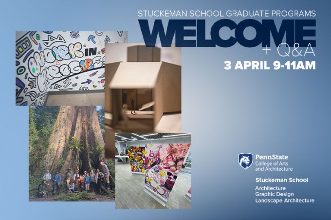 Welcome poster for the Graduate Programs Open House.