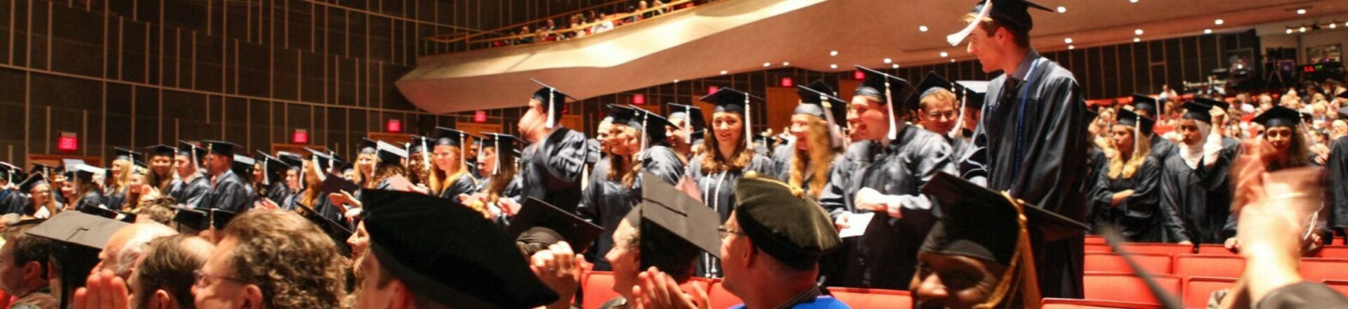 Students, family and friends gathered inside Eisenhower Auditorium to celebrate graduation commencement.