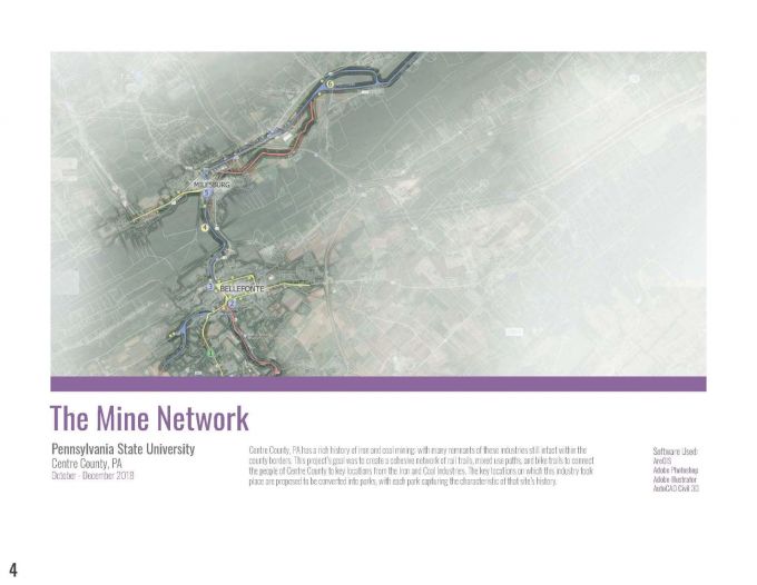 A page from a landscape architecture project on the Mine Network.