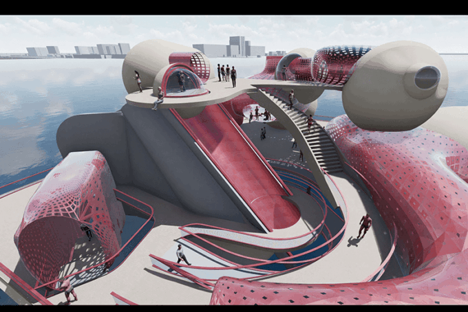 Excerpted rendering from Zainab Hanzakian's 2020 award-winning project.
