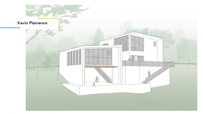 Architectural rendering of the cross-section of a home.