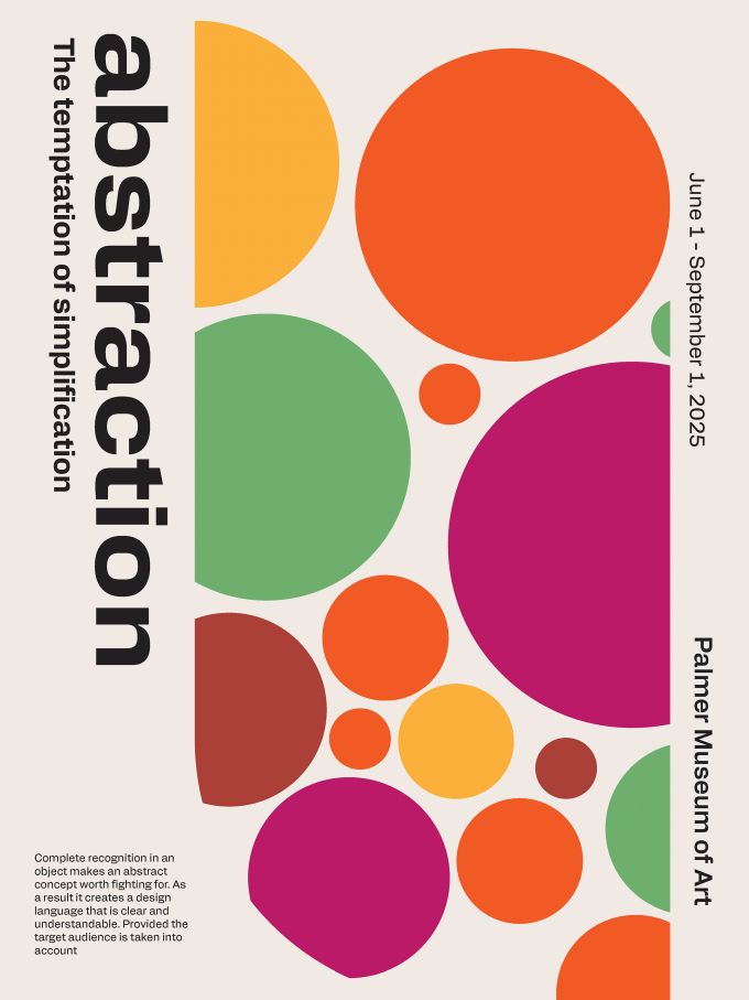 A poster for an art exhibition titled "Abstraction"