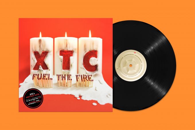 A vinyl sleeve design for "XTC Fuel the Fire" album.