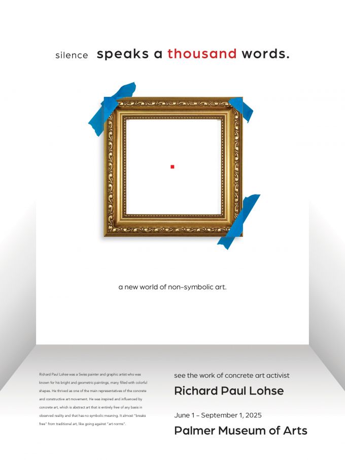A poster for a new installation at an art museum.
