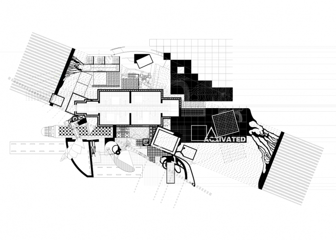 The floor plan from Patrick Hickey's master of architecture thesis project.