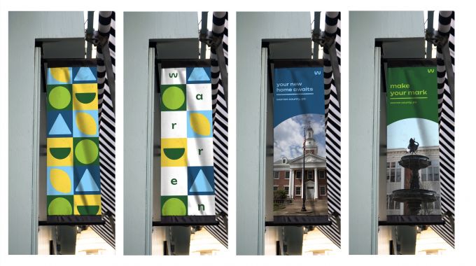 Four different flag designs to adorn the streets of Warren County, PA.