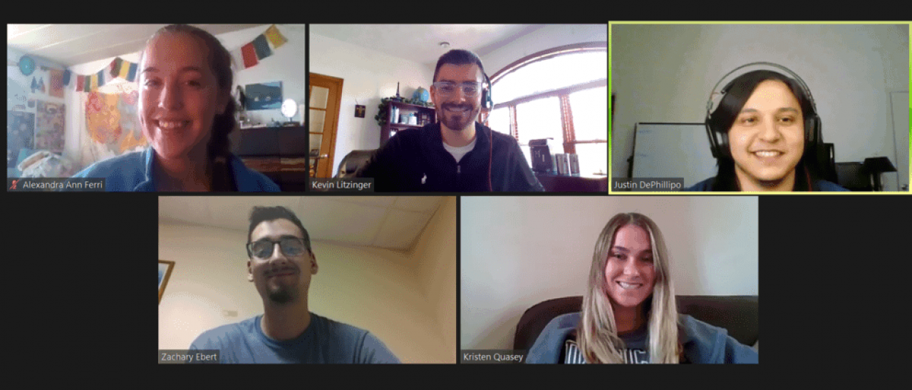 Students on Zoom