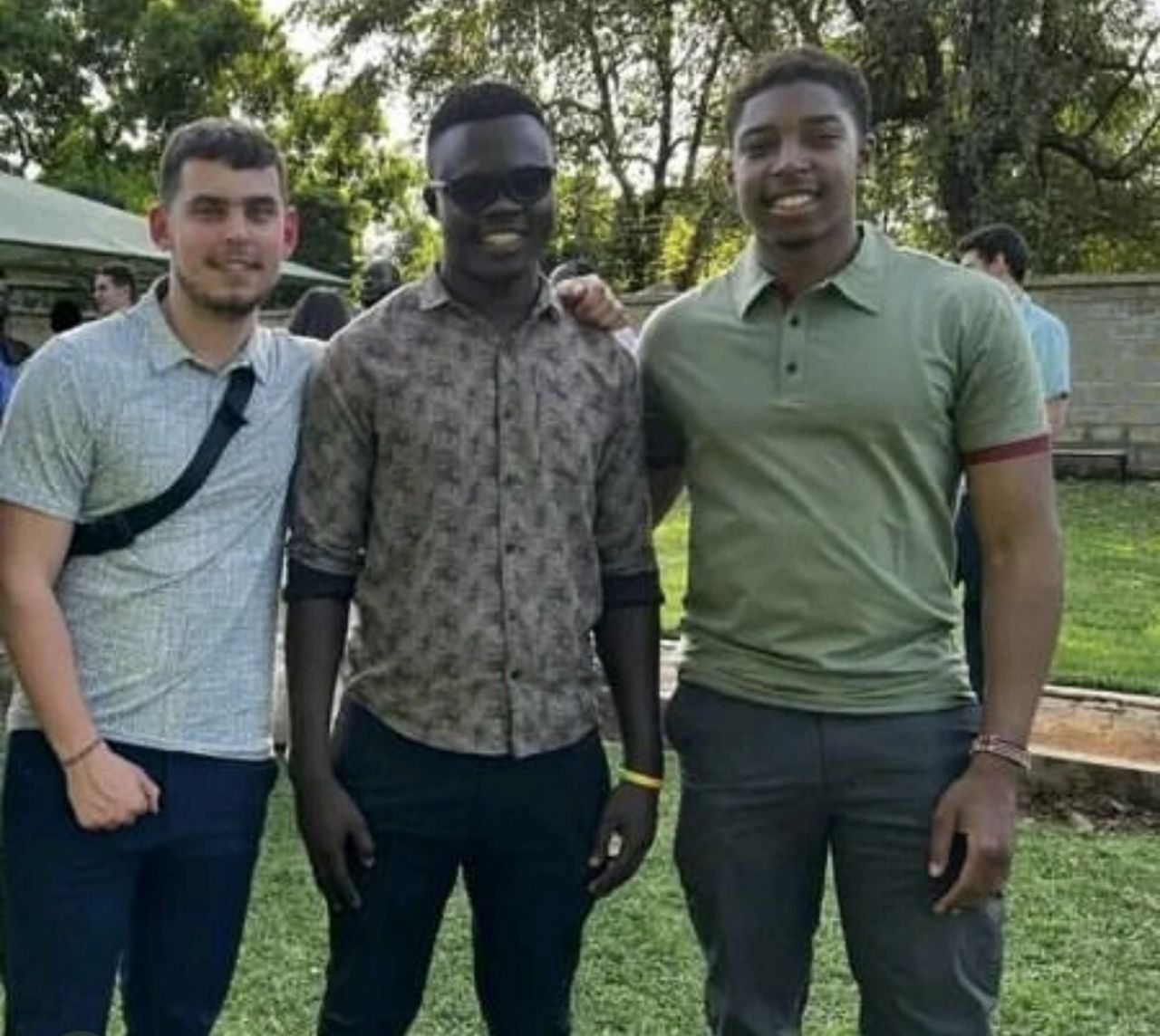 Three male college students
