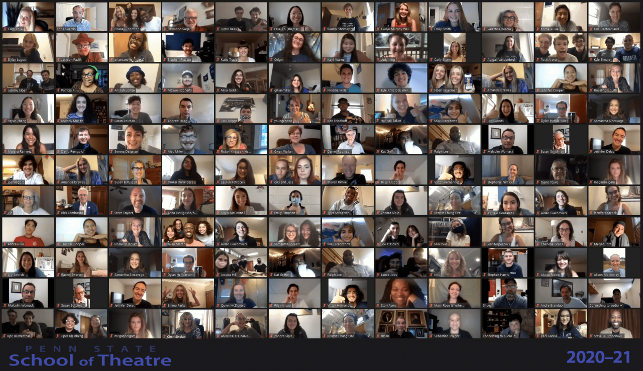 School of Theatre virtual group photo