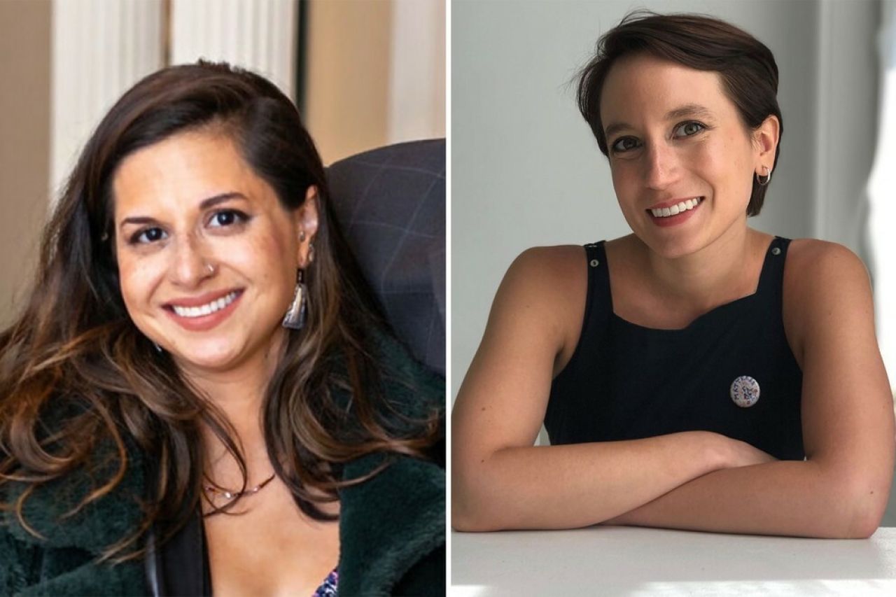 2020 Judy Chicago Art Education Award winners Camellia Termini and Sarah Walser