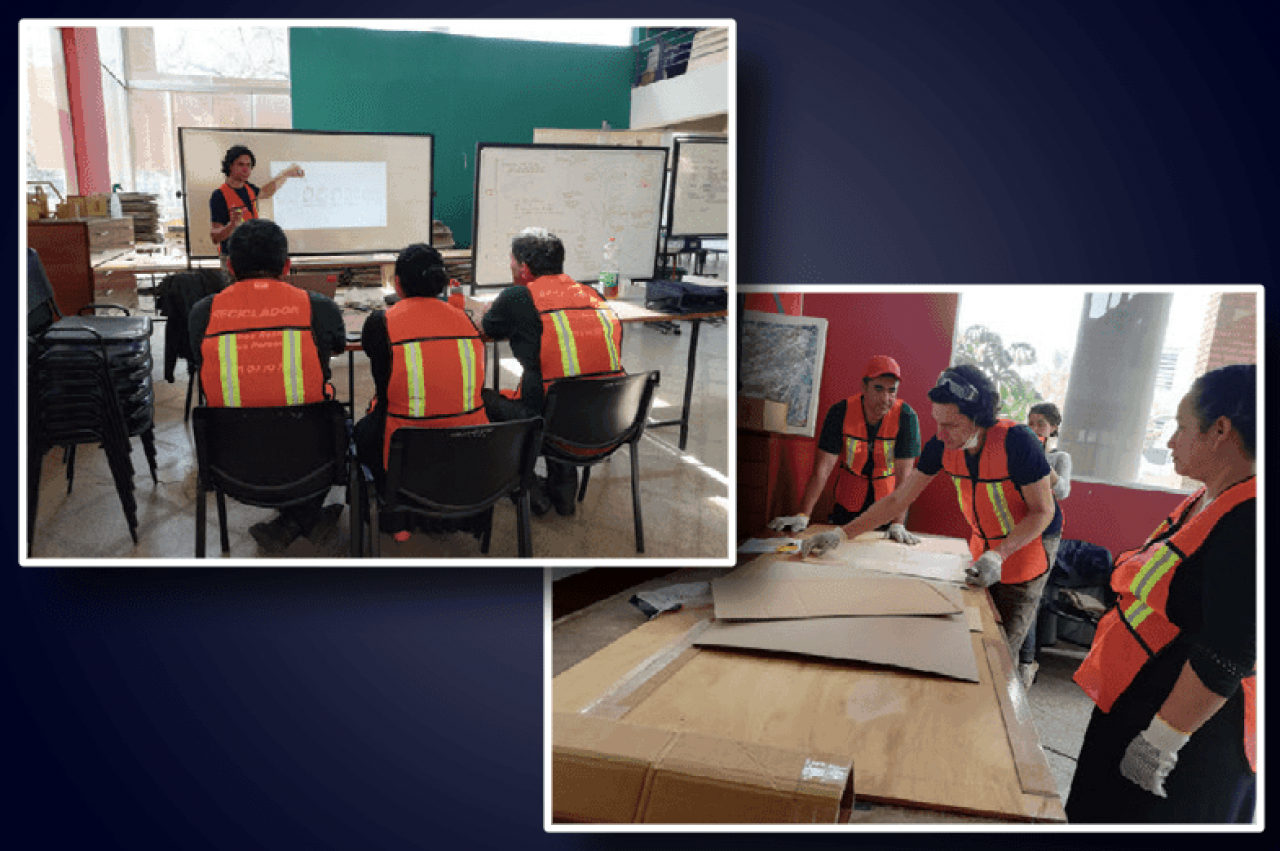 Co-building workshop with waste collectors in Paraguay led by Julio Diarte during the summer of 2019.