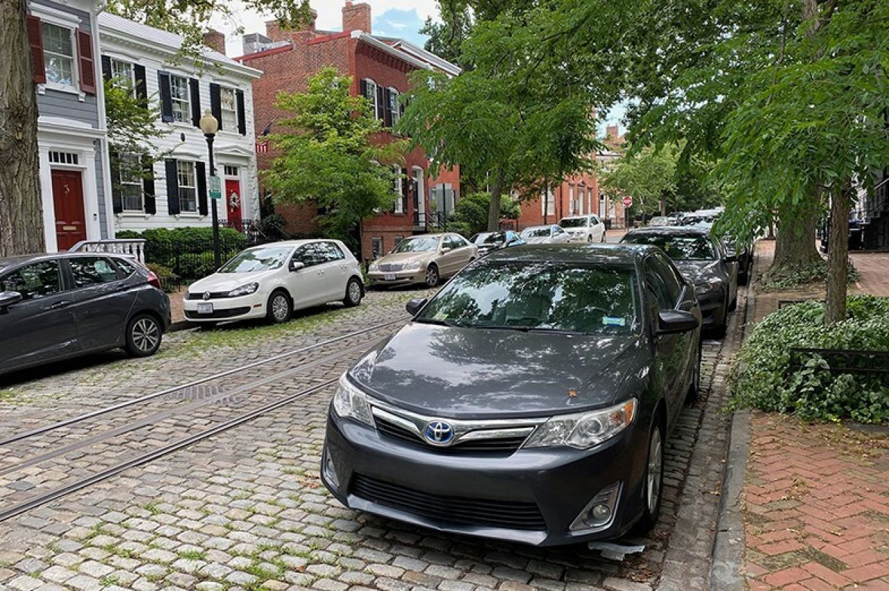 A photograph of O Street in NW Washington, D.C.