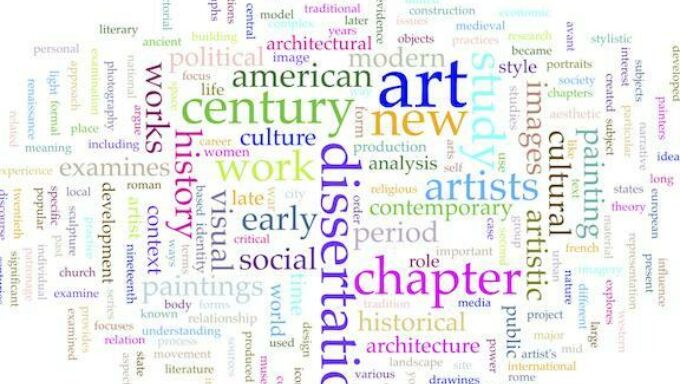 Word cloud for Art History Dissertations and Abstracts from North American Institutions
