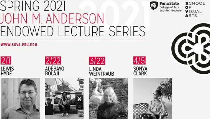 Column layout of Anderson Lecture Series guest lecturers with dates and times included in text of story