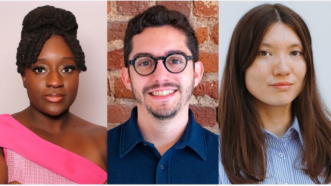 Side-by-side portraits of Teisha Bradley, José Ibarra, and Delphine Lewandowski.