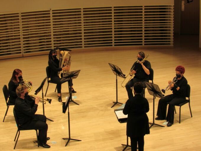 Brass Quintet - Velvet Brown conductor Recital Hall New Music Symposium