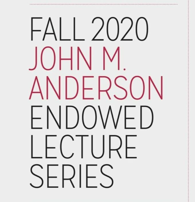 Anderson Endowment Lecture Series poster