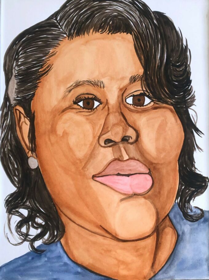 Painting of Breonna Taylor by Rudy Shepherd