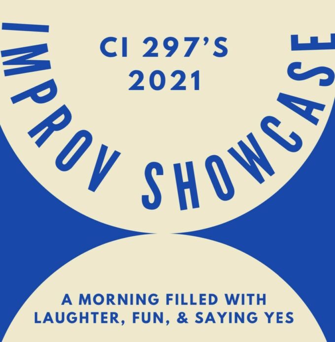 A poster announces an improv showcase event.
