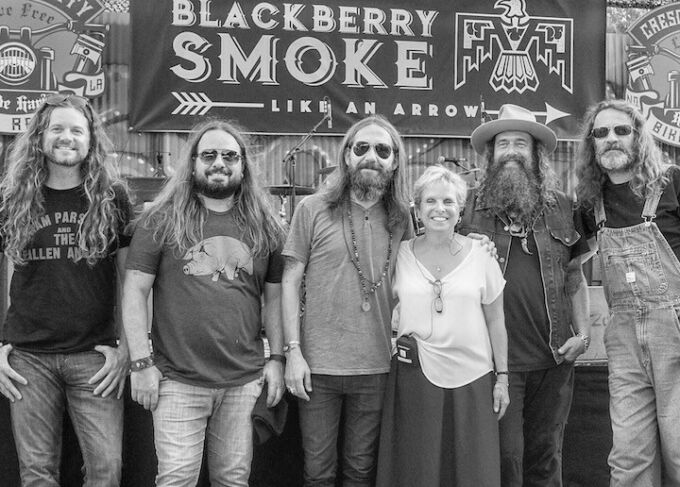 Mary Lou Belli with the band Blackberry Smoke