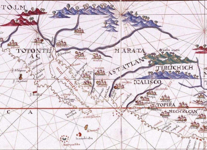 Map of north of Mexico