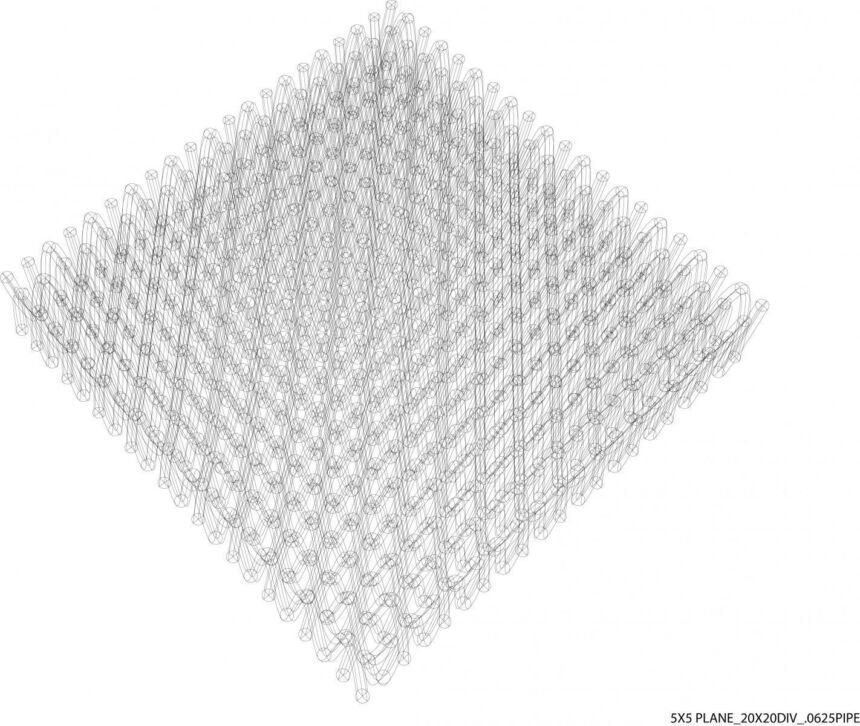 Computer-generated black and white graphic of a fabric weave sample.