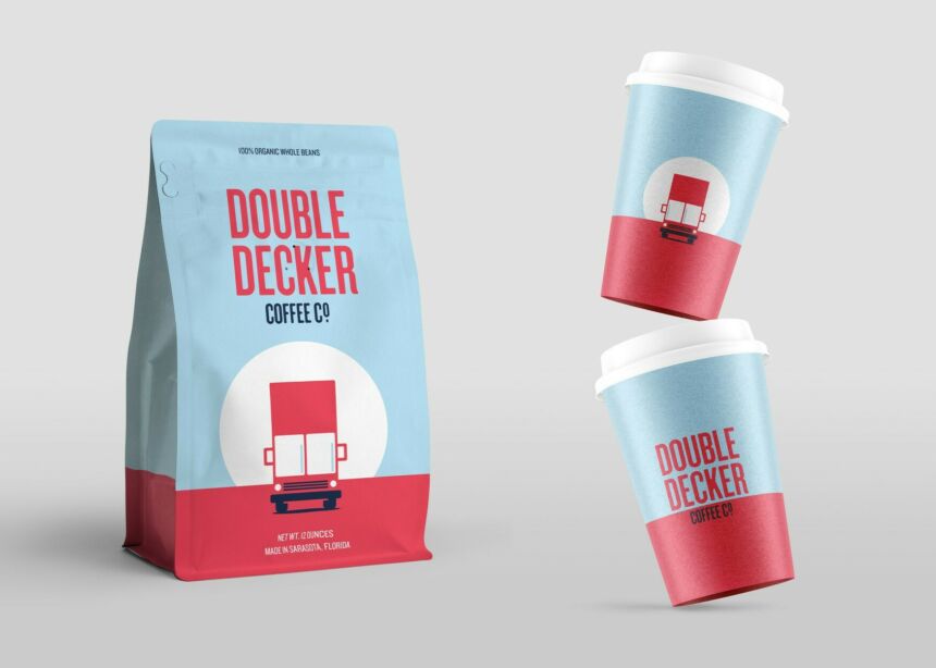 Identity and packaging design for Double Decker Coffee Company