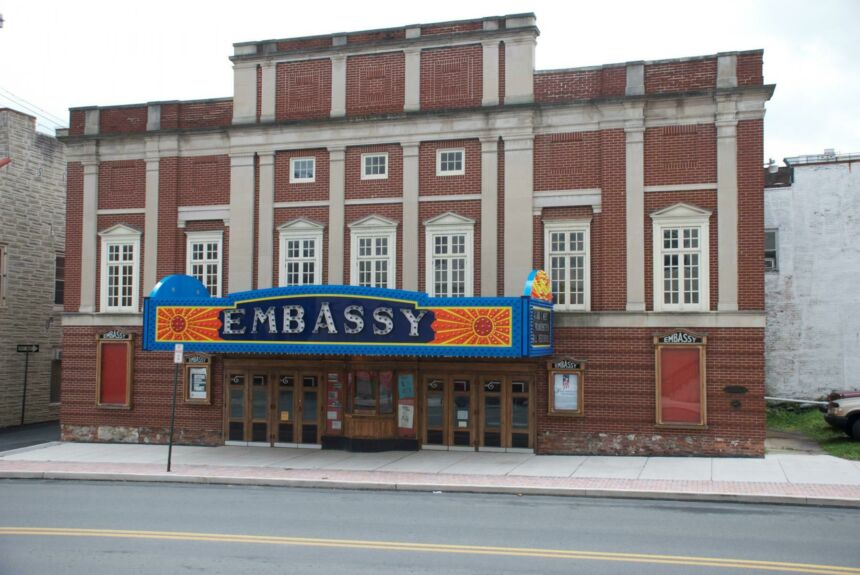 Photo of Lewistown, PA historical landmark Embassy Theatre.