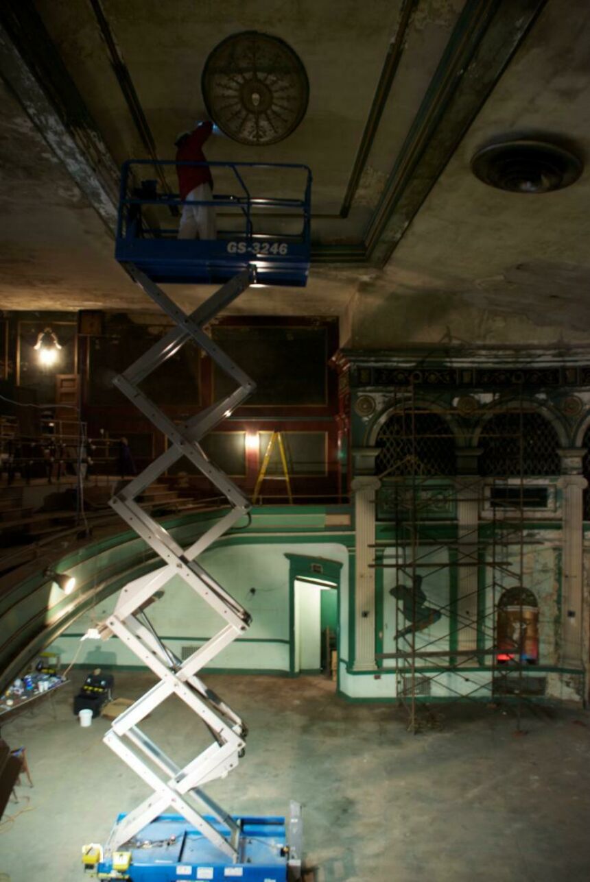 Interior photo of Lewistown, PA historical landmark Embassy Theatre.