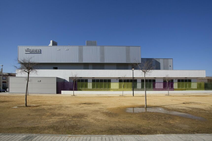 Outside of the Los Olivereros Center in Spain.