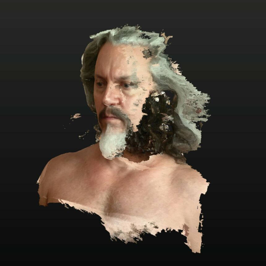 Rodney Allen Trice's self portrait using 3D scanning.