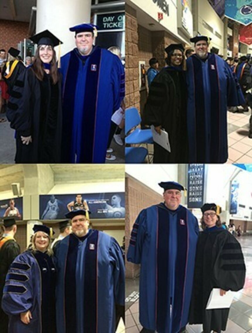 Dr. Zabel with his recent Ph.D. graduates