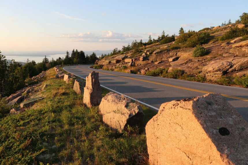 A photo of Cadillac Summit Road, Acadia National Park, Maine.